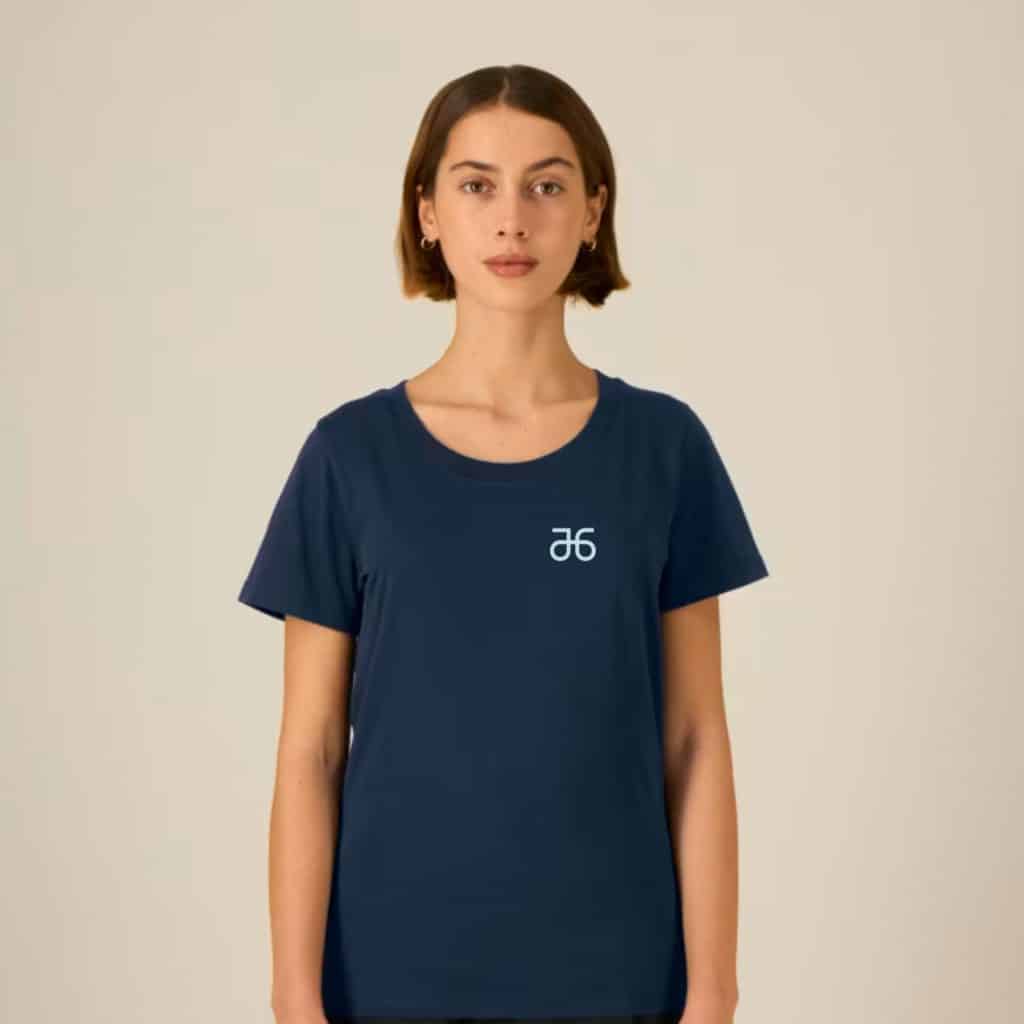 T-Shirt, tiefblau, Damen
