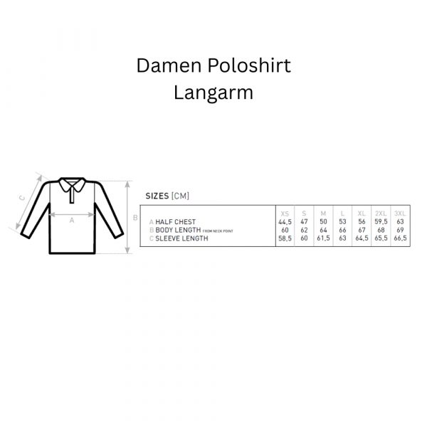 Poloshirt, langarm, tiefblau, Damen