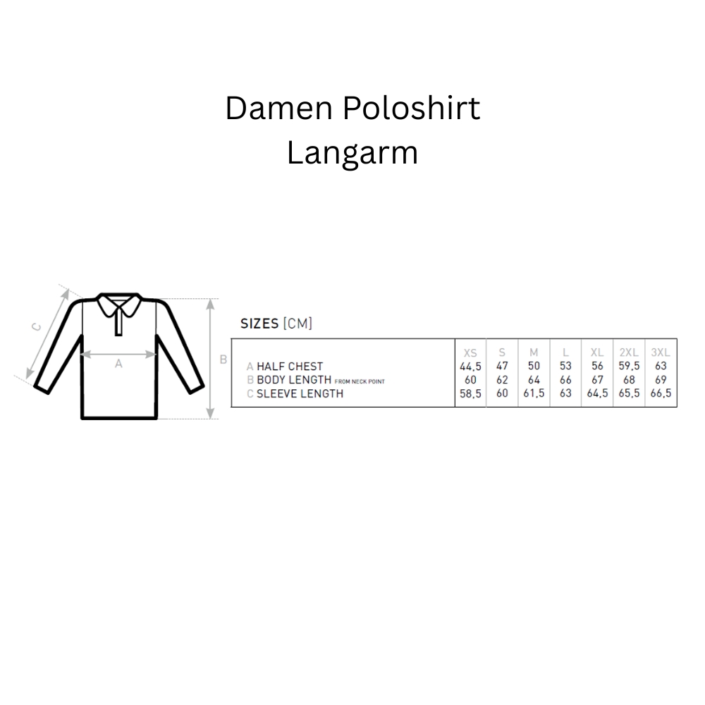 Poloshirt, langarm, tiefblau, Damen
