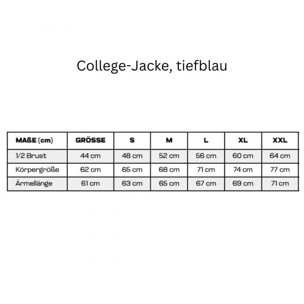 College-Jacke, tiefblau, unisex