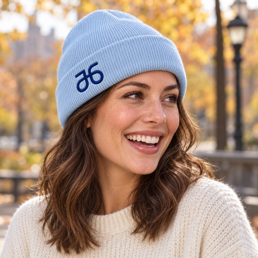 Mütze (Beanie), lichtblau, unisex