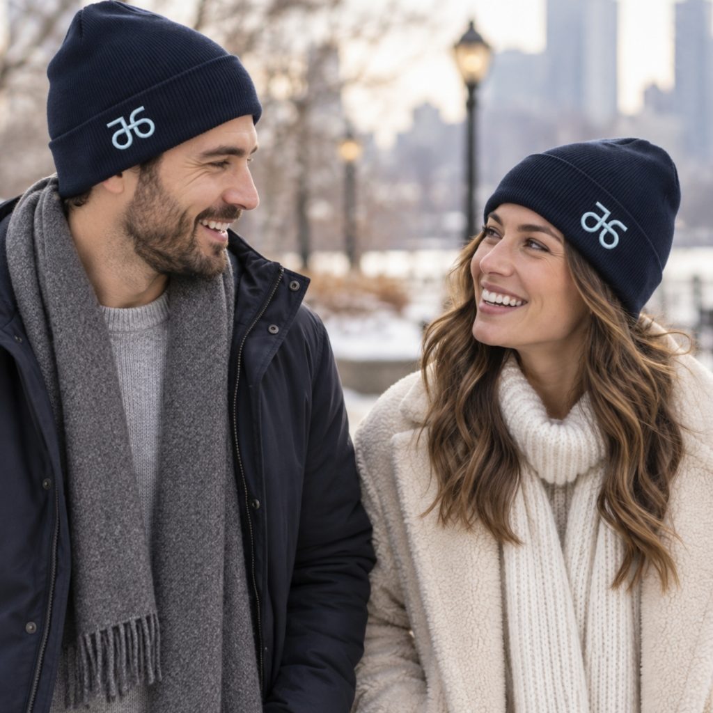 Mütze (Beanie), tiefblau, unisex