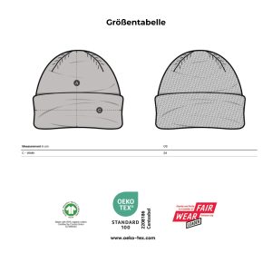 Mütze (Beanie), tiefblau, unisex – Bild 4